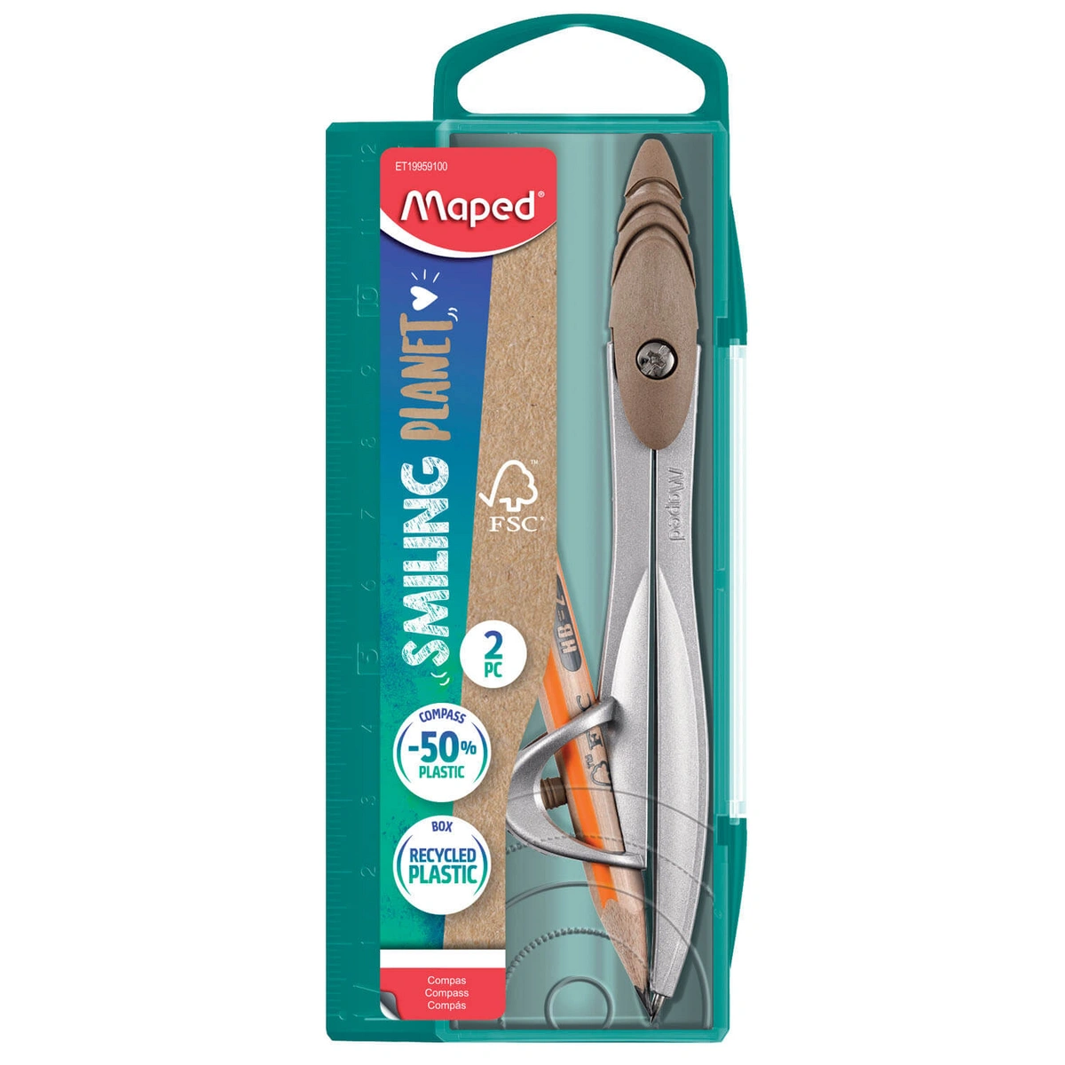 Cyrkiel Study Smiling Planet + ołówek