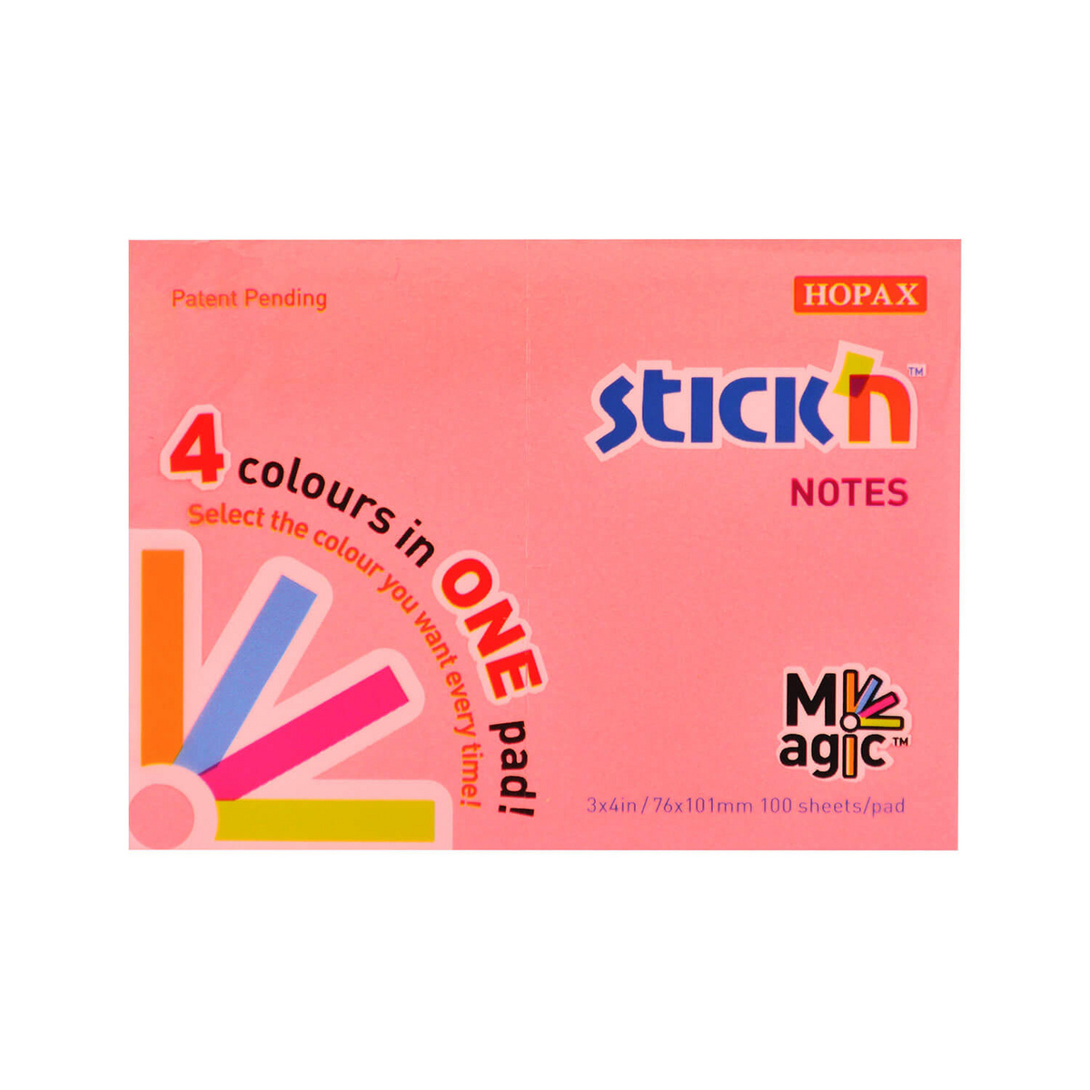 Notes samop. Magic Pad 76x101mm neon