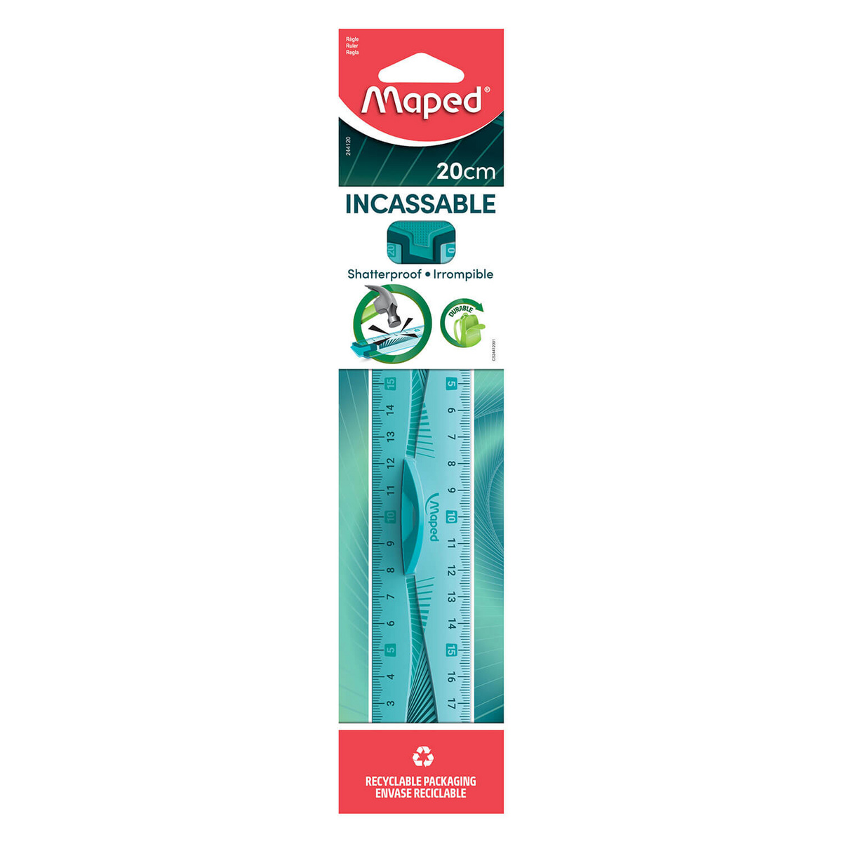 Linijka Flex elastyczna 20 cm gum uchwyt