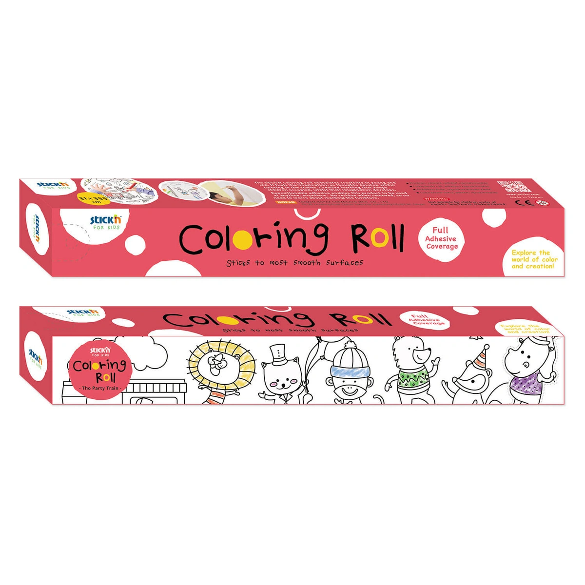 Kolorowanka samoprzylepna w rolce, wesoły pociąg