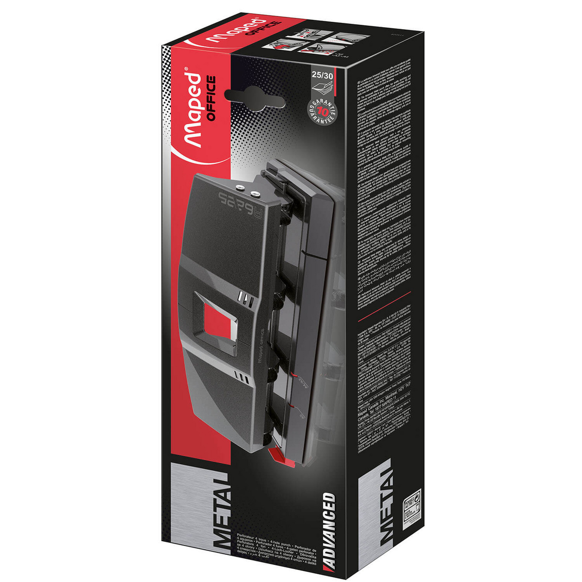 Dziurkacz Advanced  metal 30 k 4 otwory grafitowy metaliczny (1)