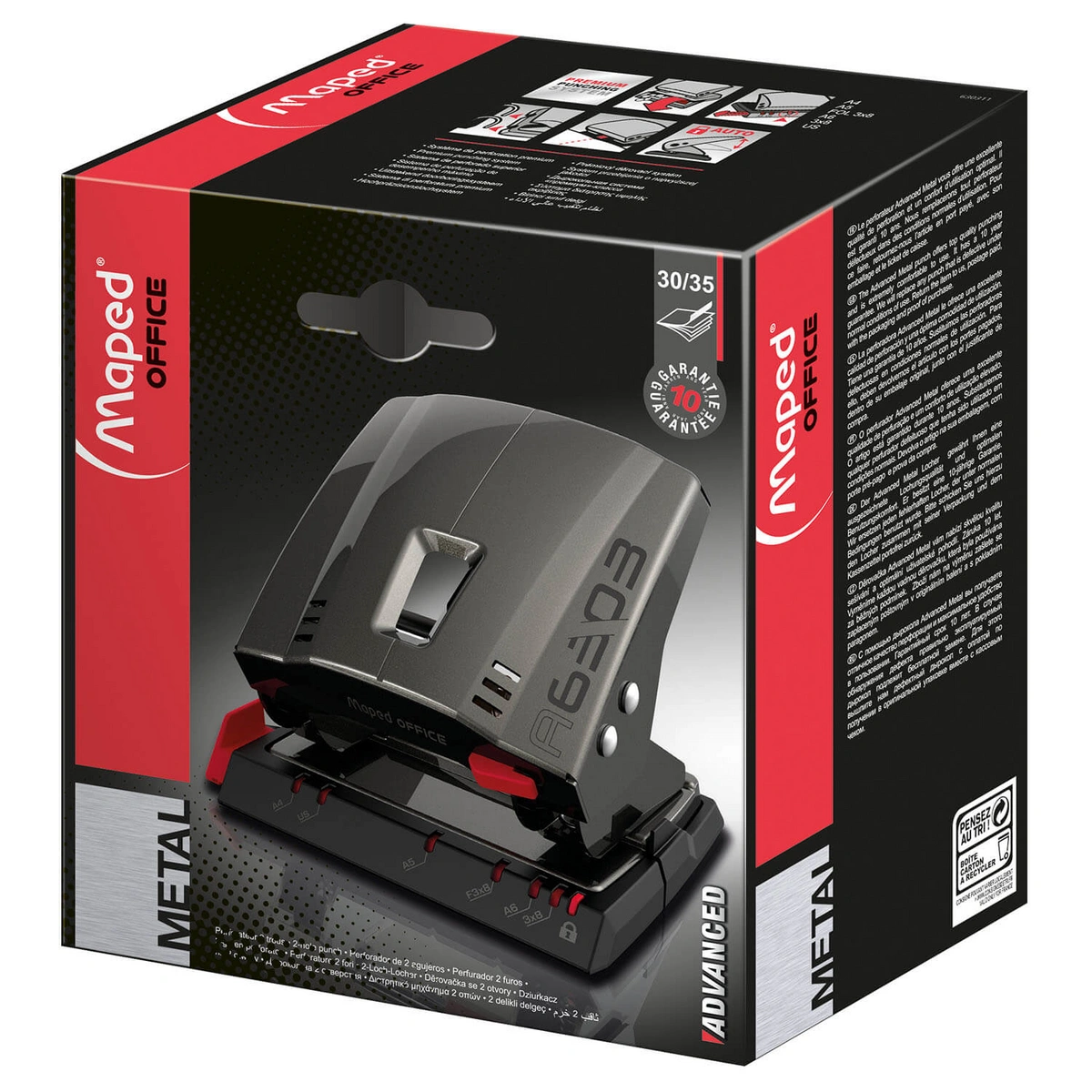 Dziurkacz Advanced metal 35 k grafitowy metaliczny (1)