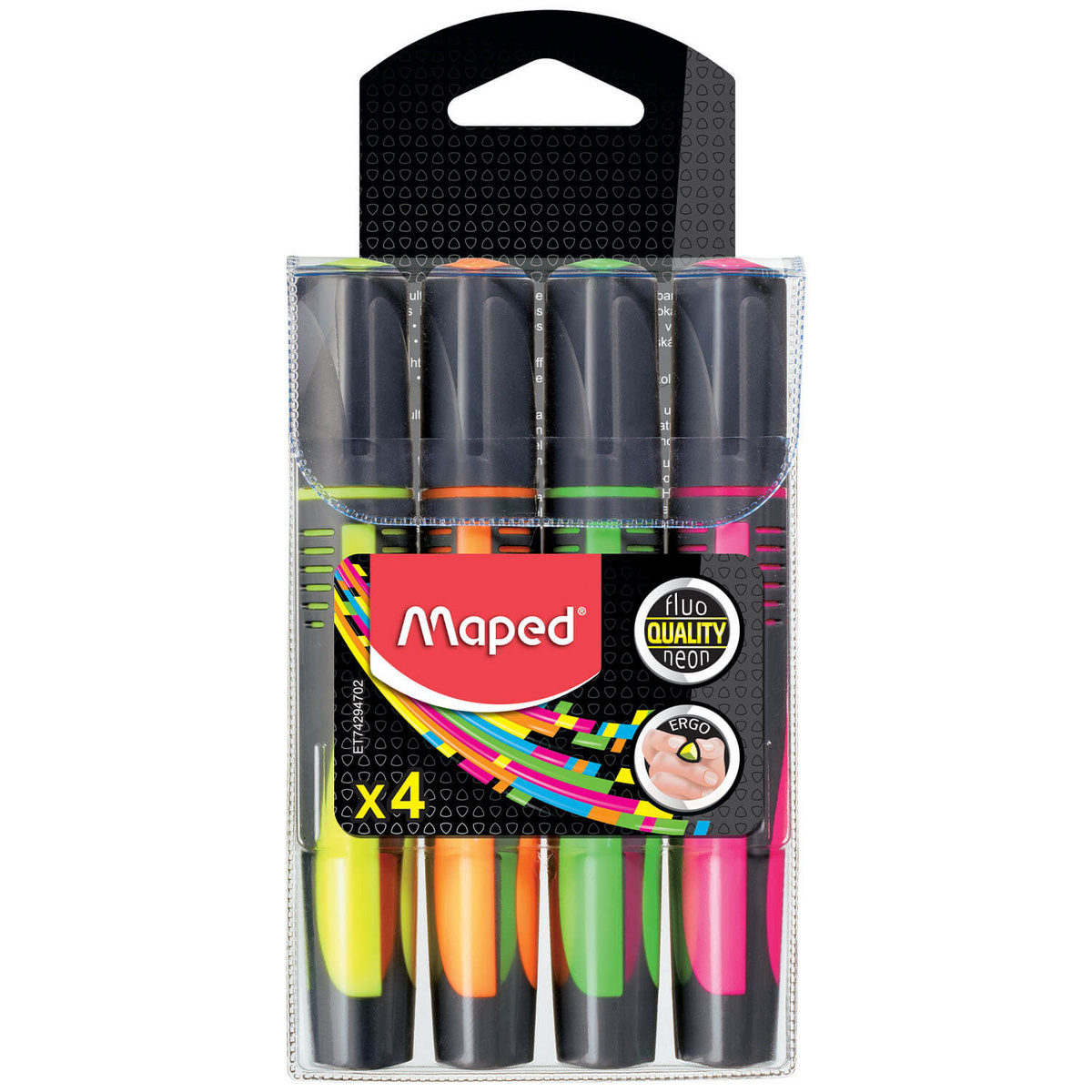 Zakreślacz Fluo Peps max mix kol. 4 szt etui