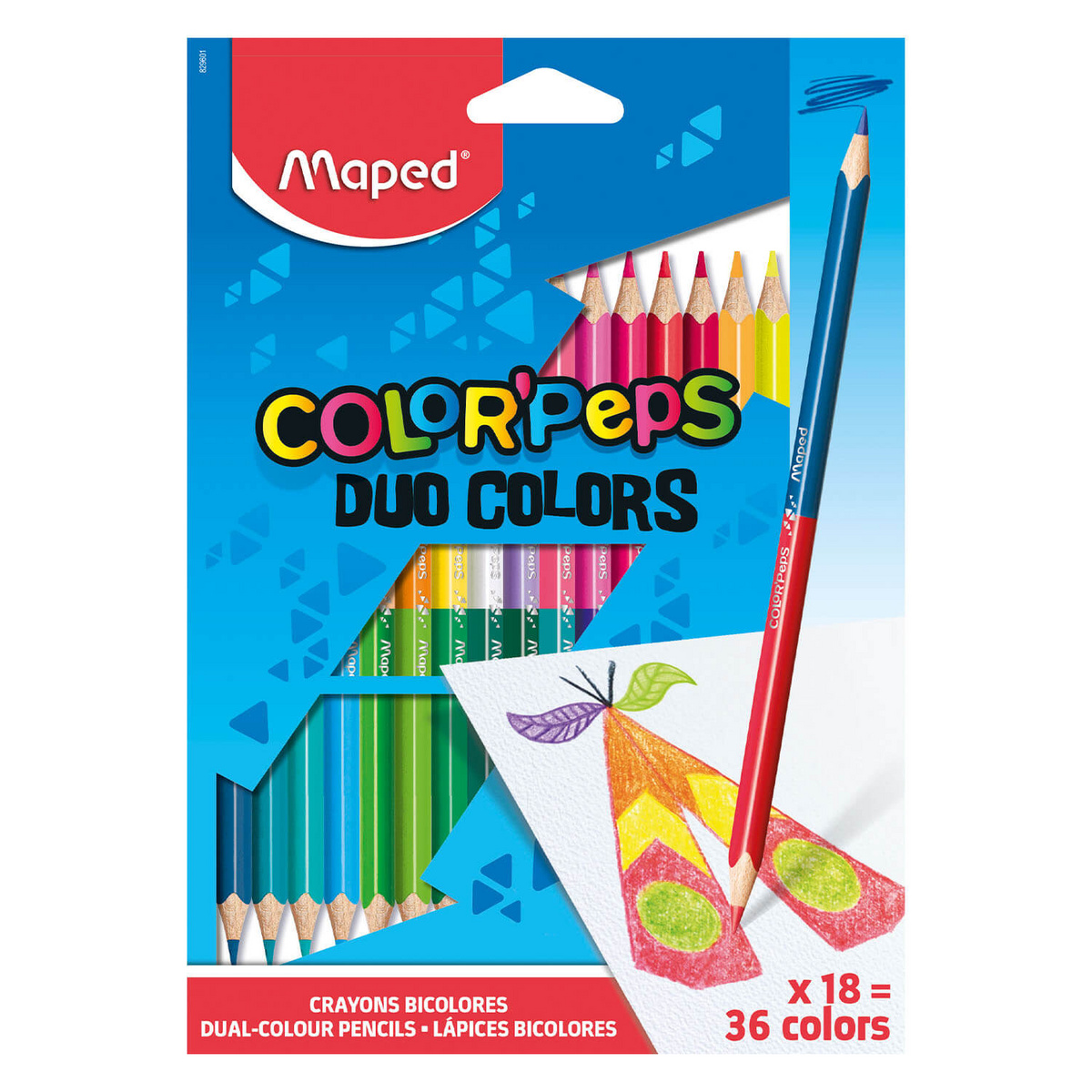 Kredki Colorpeps Duo dwustronne  18 szt = 36 kolorów