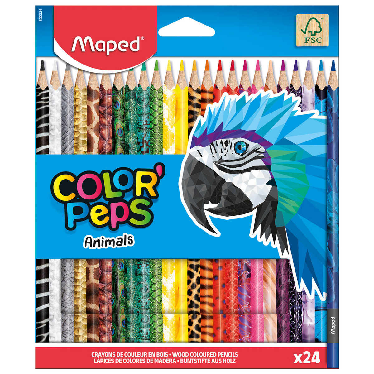 Kredki Colorpeps Animals trójkątne 24 szt.