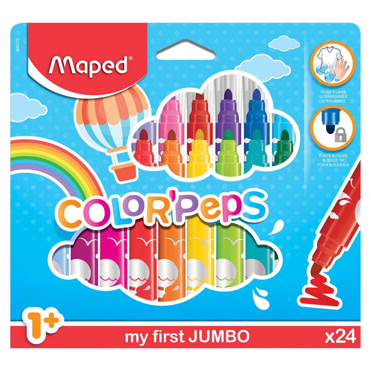 Flamastry Jumbo Colorpeps Early Age 24 szt