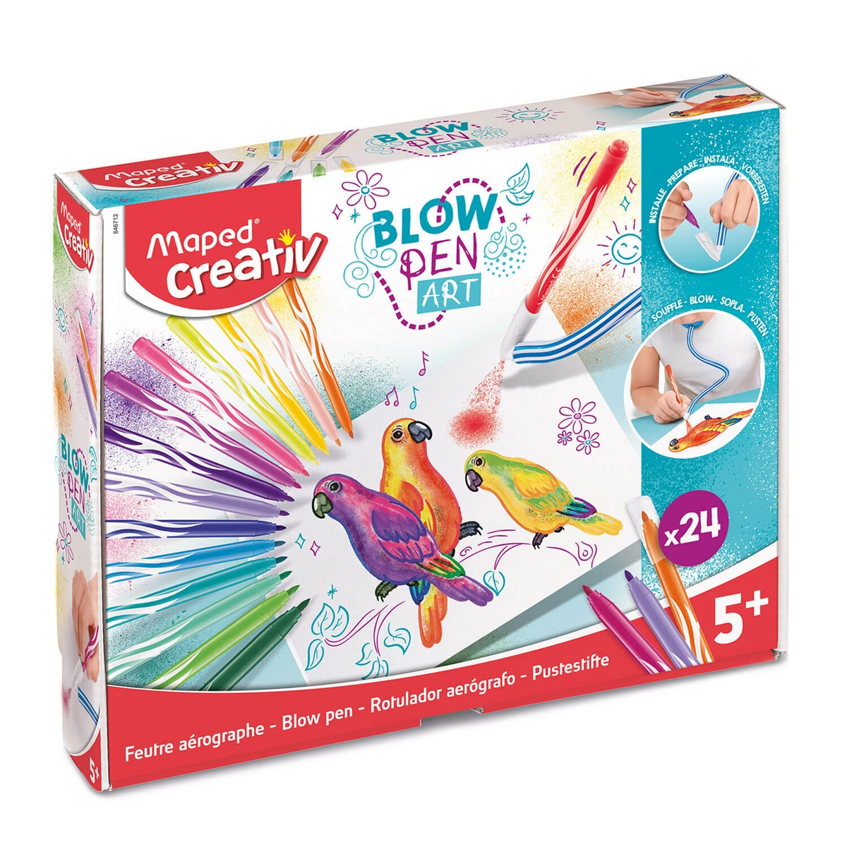 Creativ flamastry dmuchane Blowpen Art 24 kolory