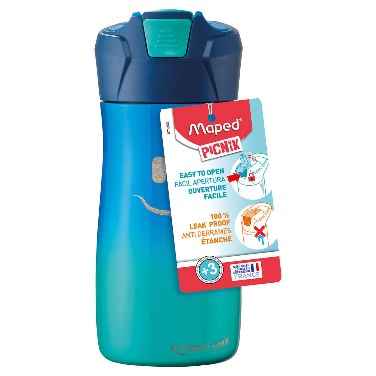Butelka ze stali nierdzewnej Picnik Concept Kids 430ml niebieska