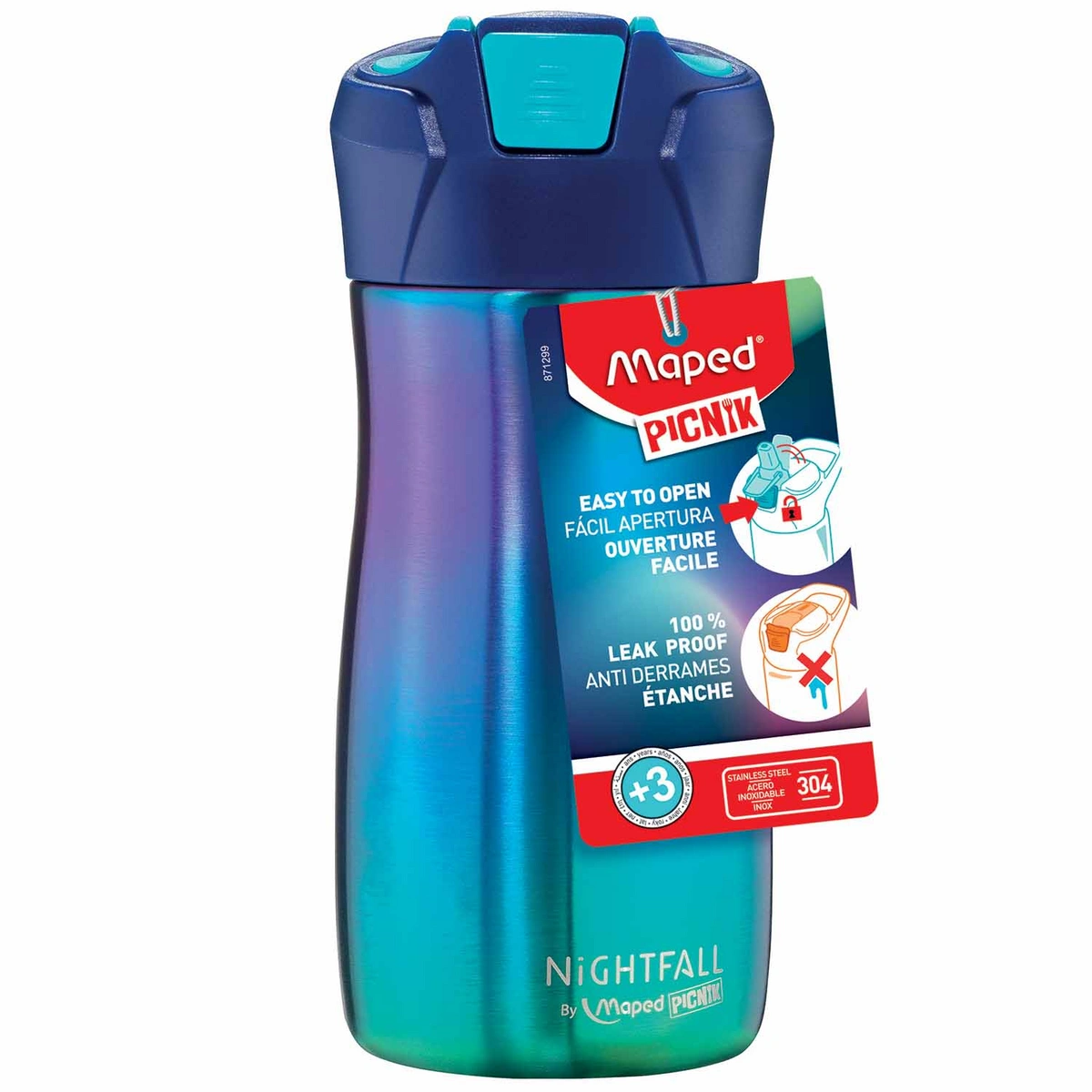 Butelka ze stali nierdzewnej Picnik Concept Kids 430ml Nightfall
