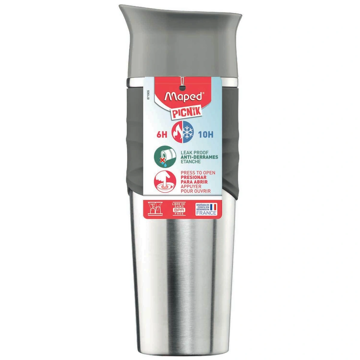 Kubek termiczny stalowy 320 ml Picnik Concept Adult szary